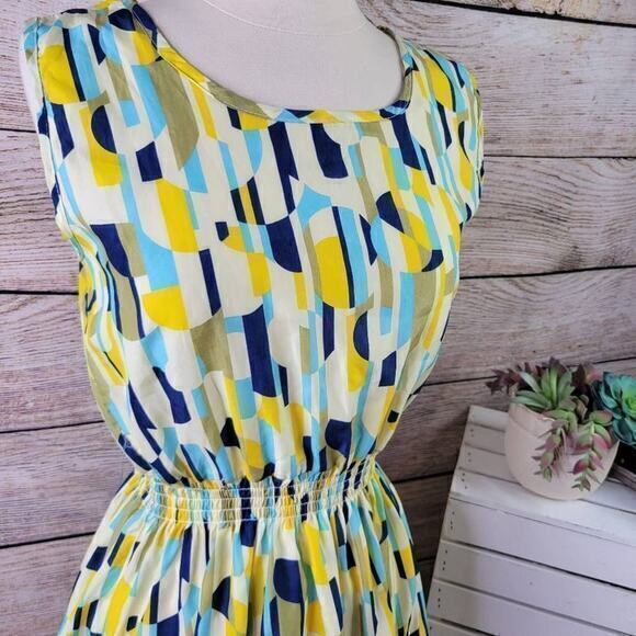 Geometric Print Mini Dress - Multicolor - Picture 2 of 6